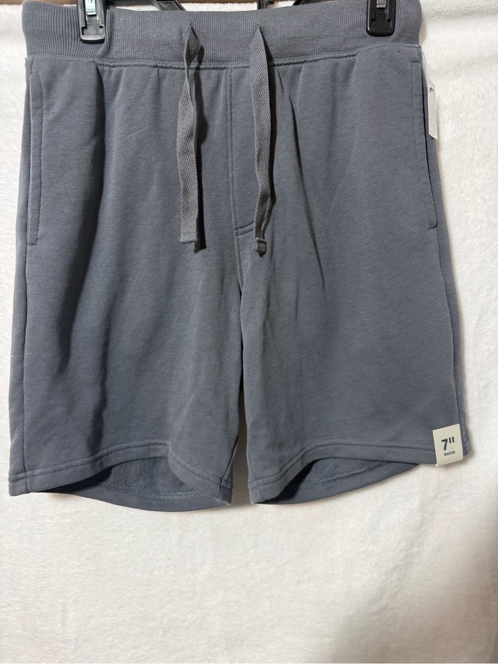 Men's Gray Drawstring Fleece Shorts - Casual Athletic Fit